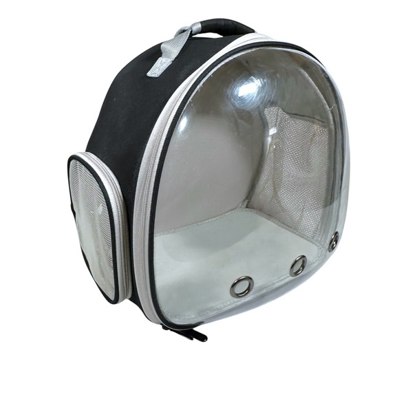 Clear Bubble Pet Carrier Backpack Black Gray Travel Hiking Outdoor Adventures - Picture 3 of 9